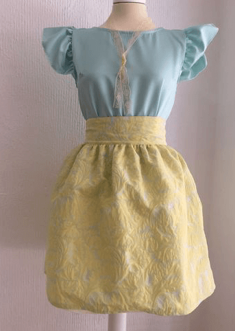 Aqua falda amarillo