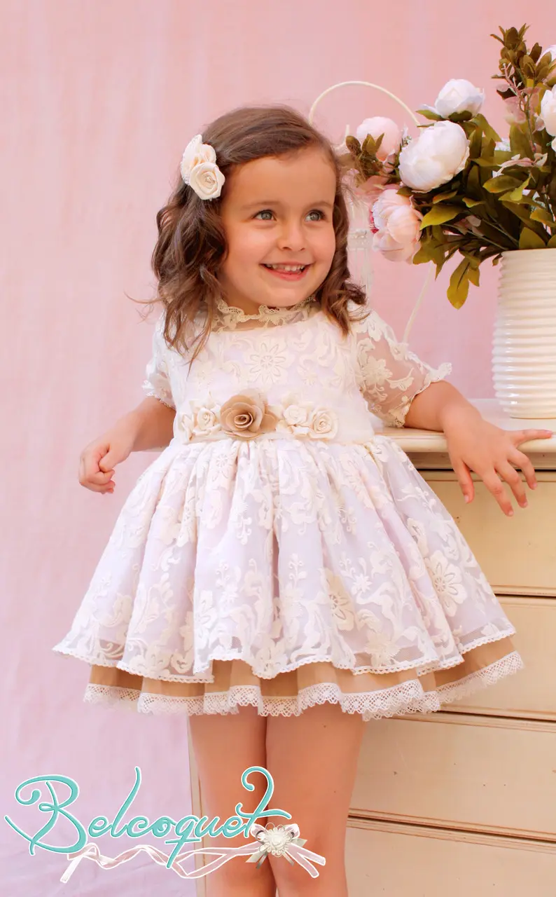 vestido ceremonia para niña rosa