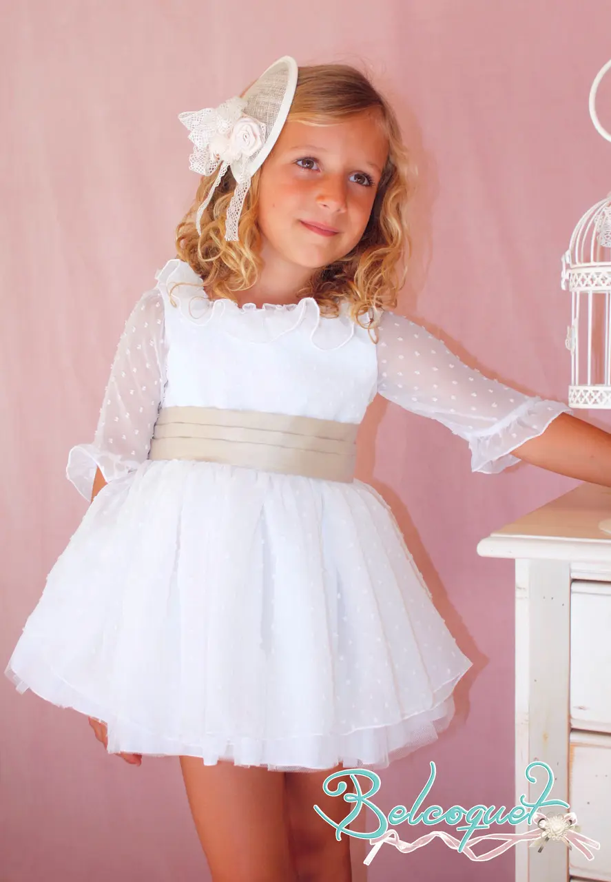 Vestido de ceremonia y arras para niña