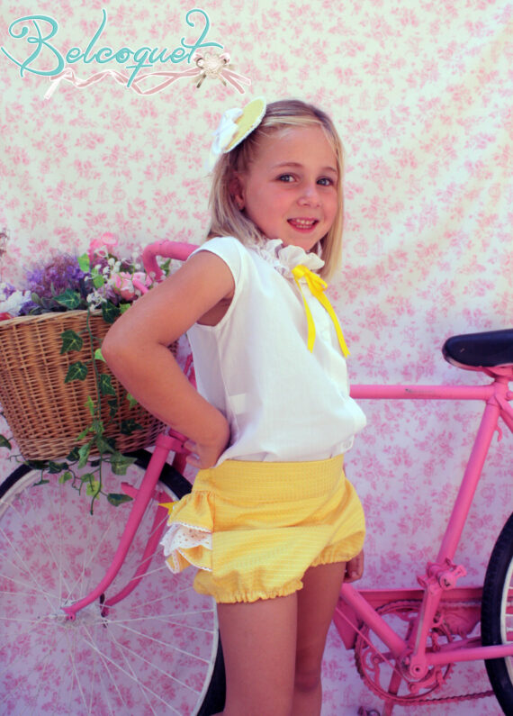 conjunto pantalón corto niña