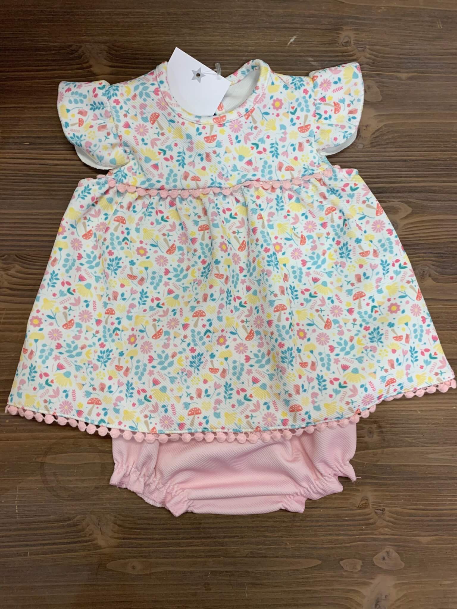 Flower baby dress with knickers