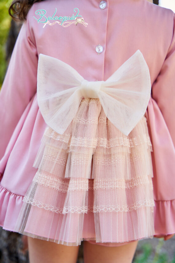 Rapunzel pink baby dress with knickers - Image 3