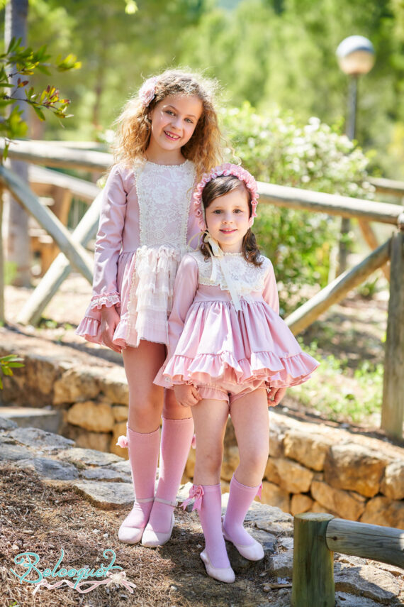 Rapunzel pink baby dress with knickers - Image 2