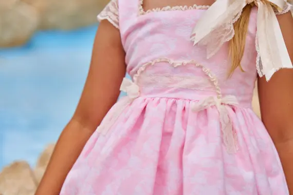 Julieta vestido de vuelo rosa - Imagen 4