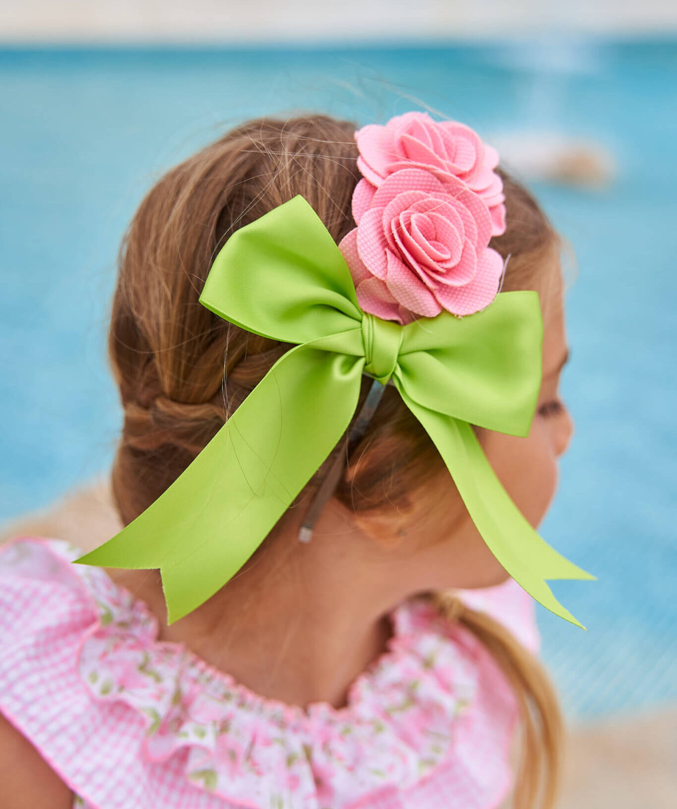 Pink/green headband
