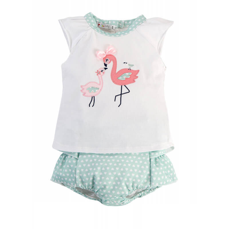 Flamingo baby girl set