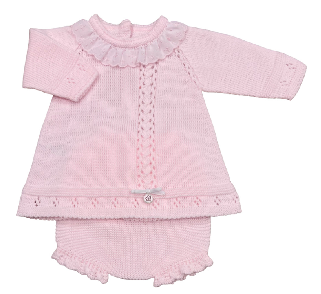 Baby knitted dress with knickers 70131