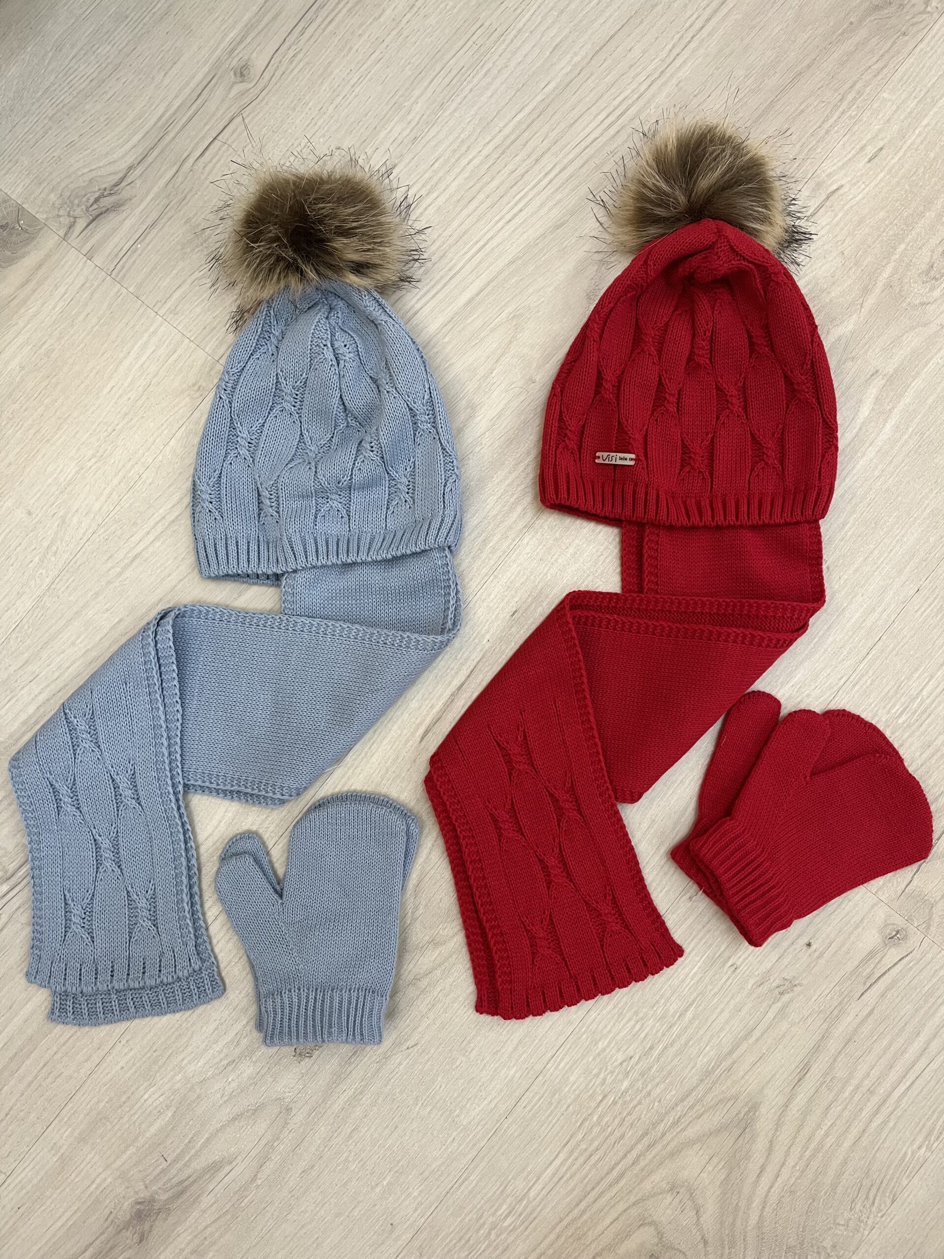 Hat-Scarf with mittens set