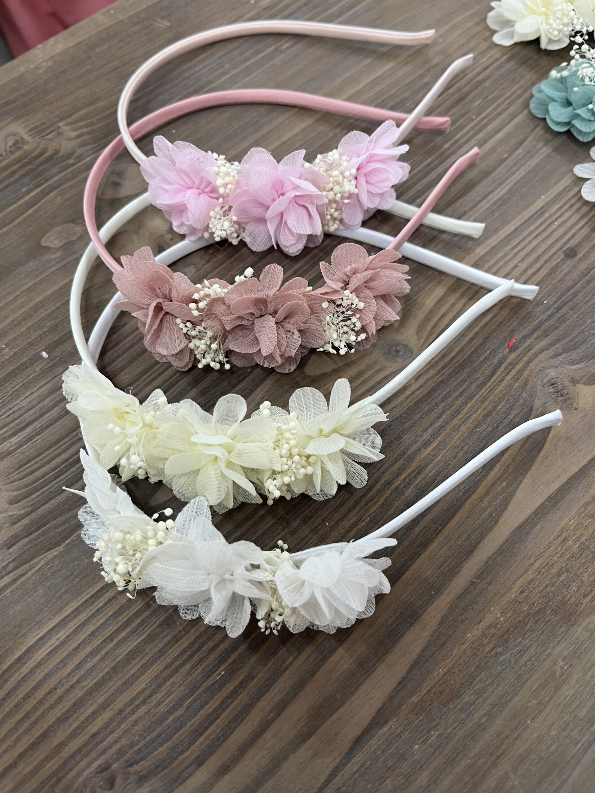 3 flower headband