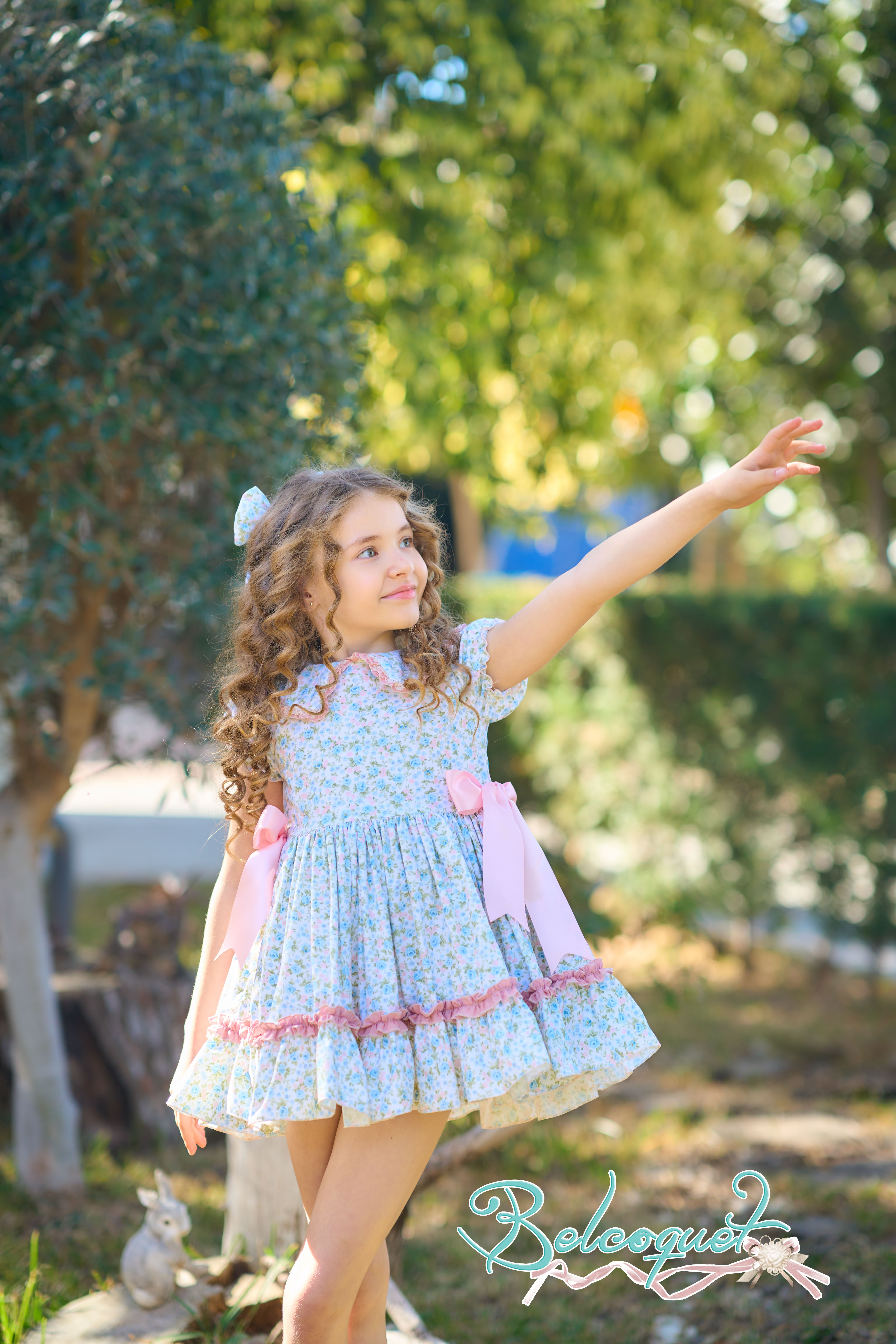 Estela vestido niña liberty azul