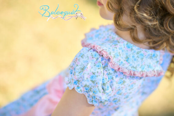 Estela vestido niña liberty azul - Imagen 3