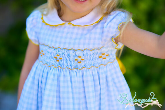 Sol vestido niña punto smock - Imagen 4