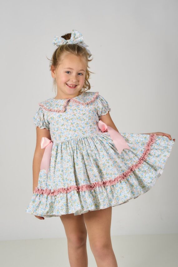 Estela vestido niña liberty azul - Imagen 7
