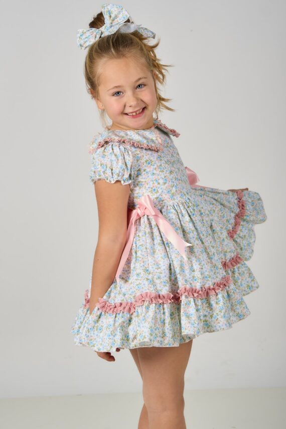 Estela vestido niña liberty azul - Imagen 6