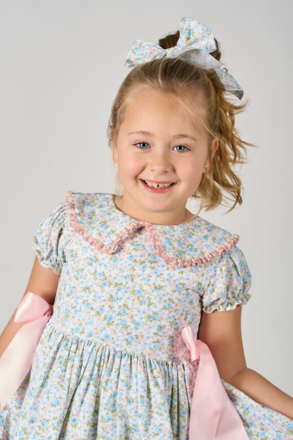 Estela vestido niña liberty azul - Imagen 8