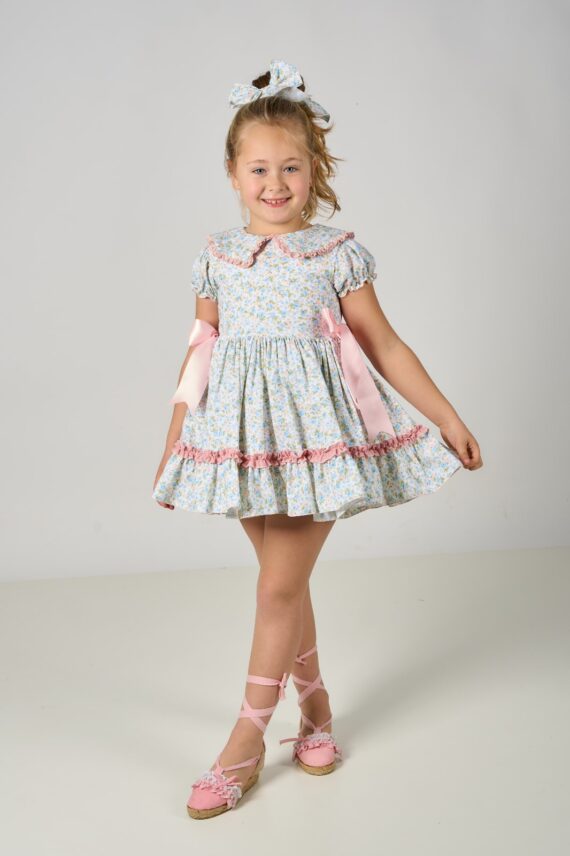 Estela vestido niña liberty azul - Imagen 9