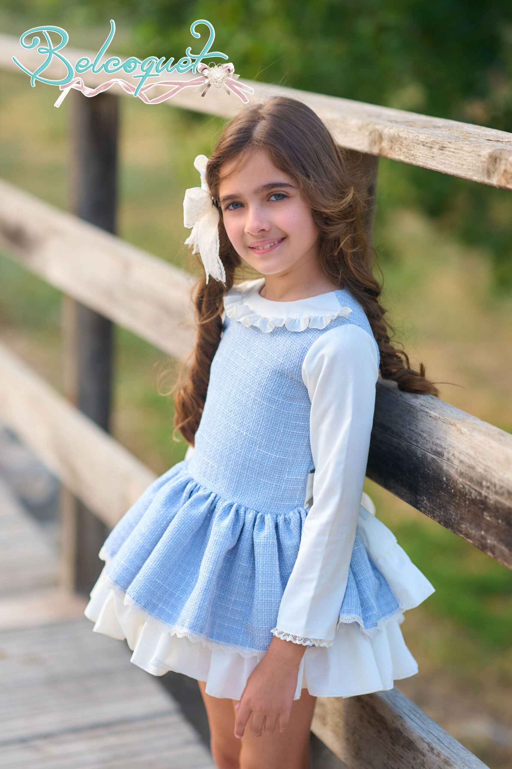 Lady vestido niña chanel azul - Imagen 2