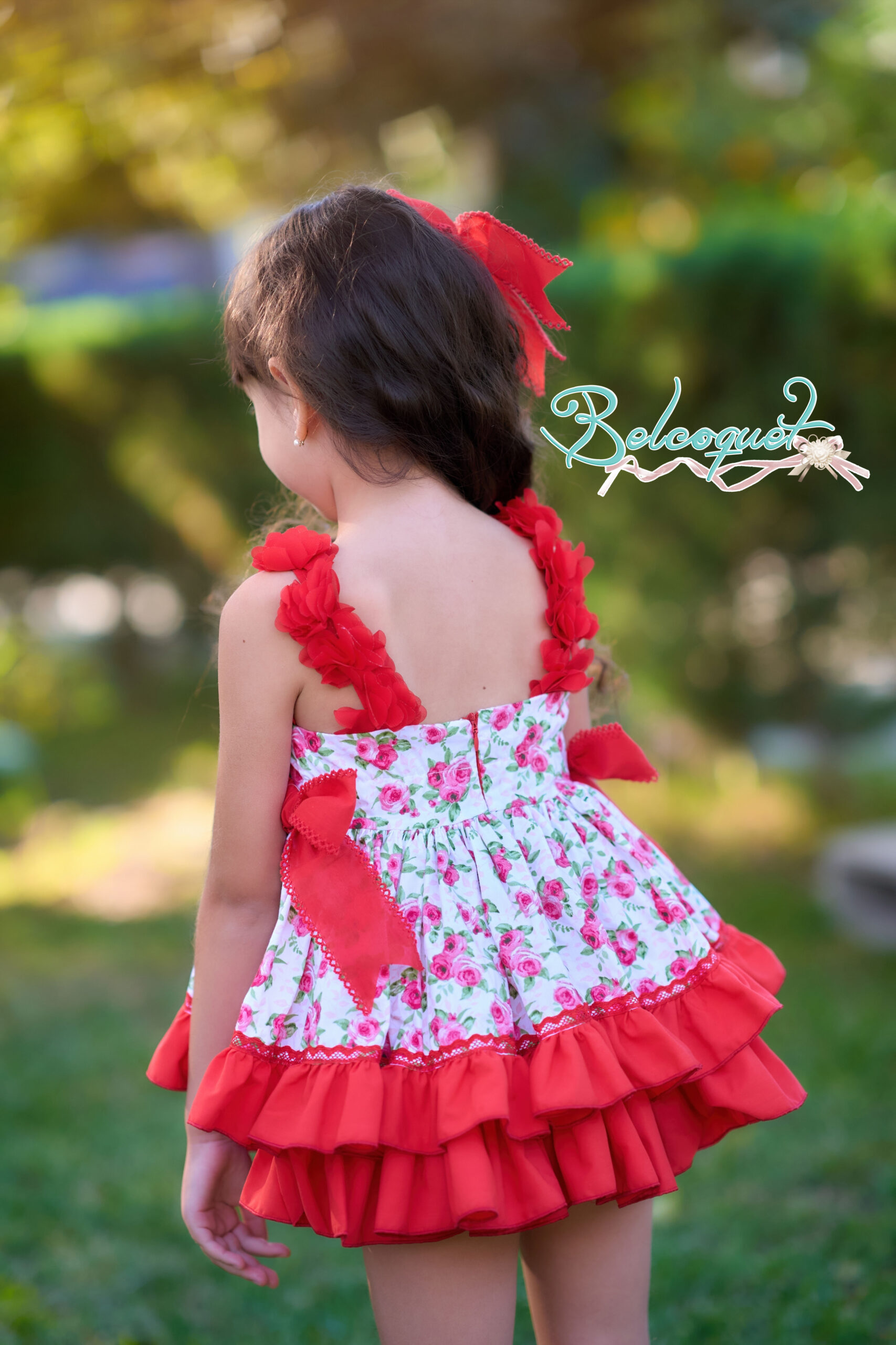 Vestido niña primavera verano rojo