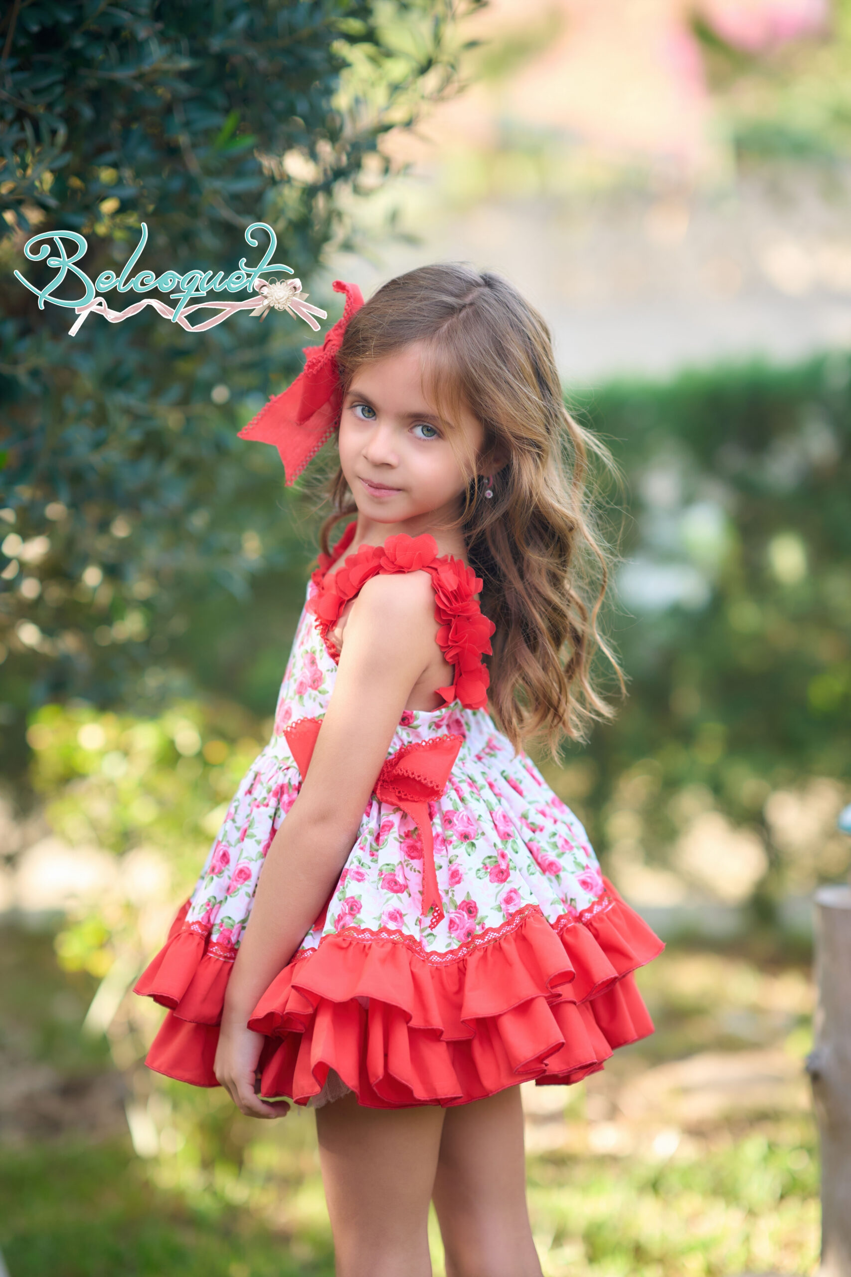 Vestido niña primavera verano rojo