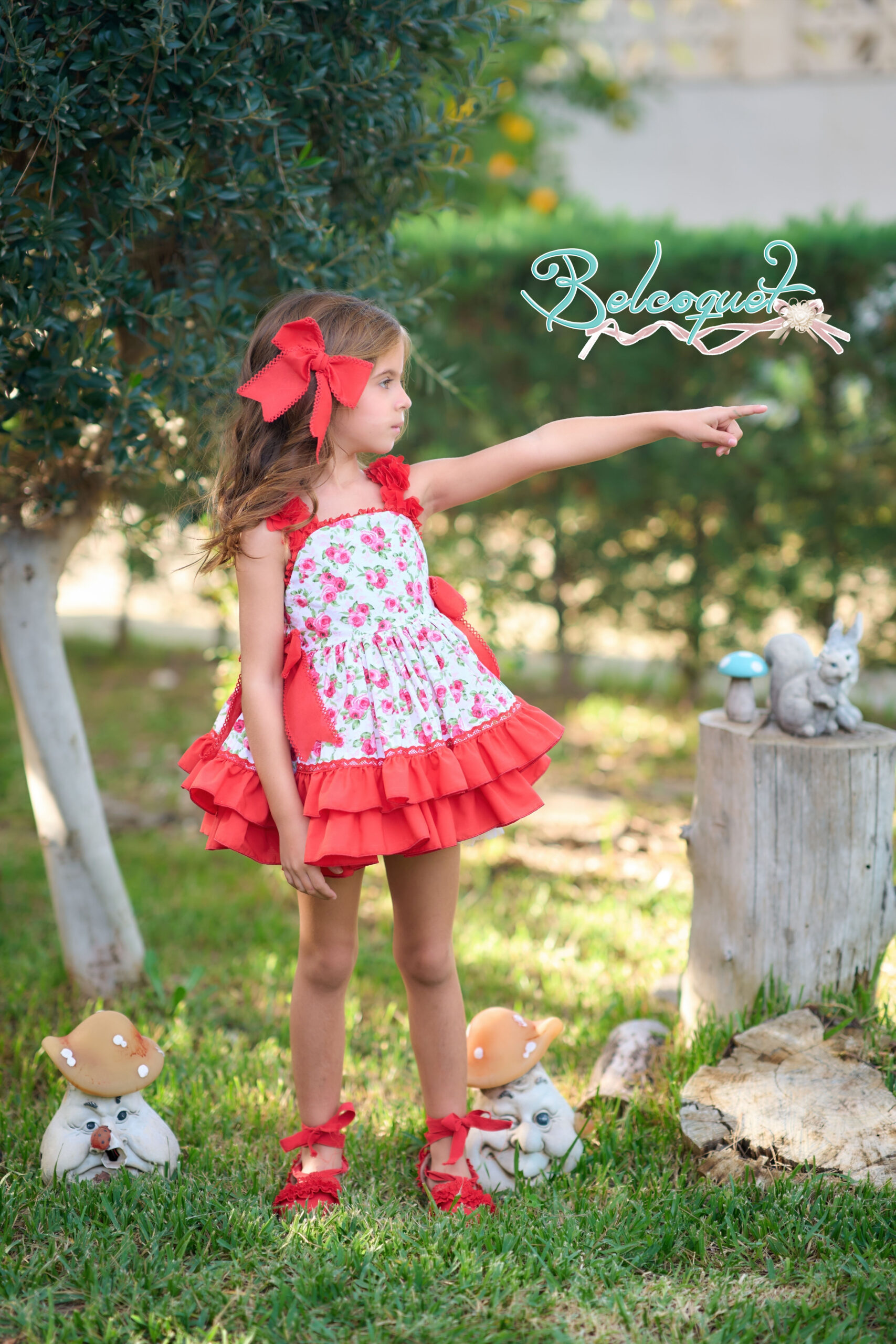 Vestido niña primavera verano rojo