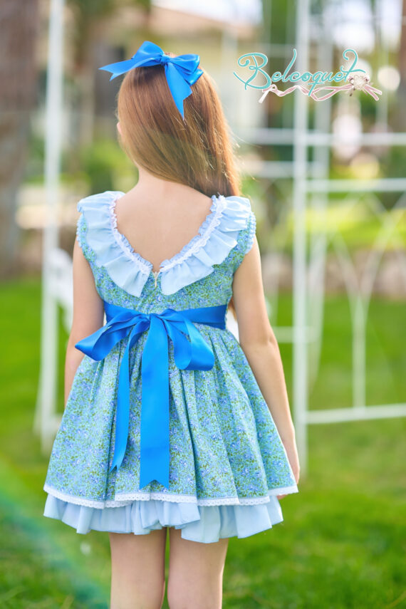 Vestido de niña liberty para primavera verano en  popelín estampado exclusivo