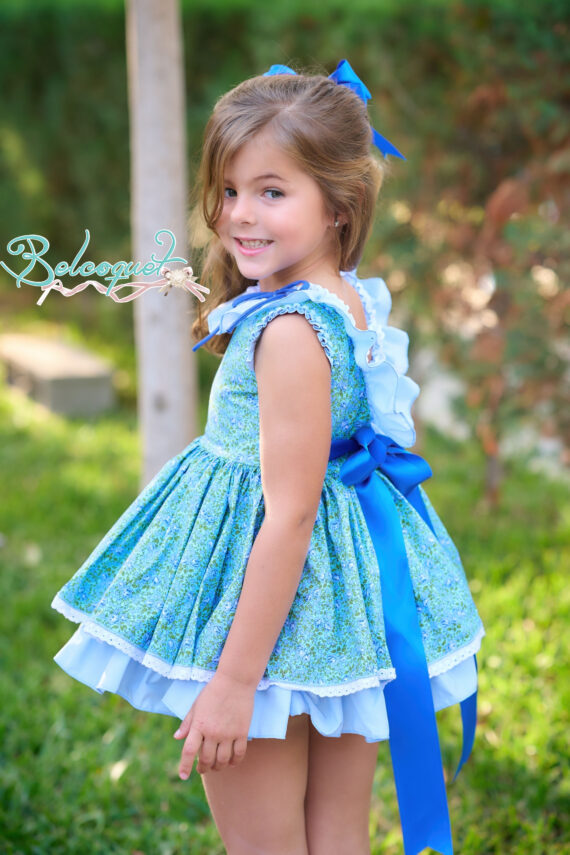 spanish puffball girl libety dress