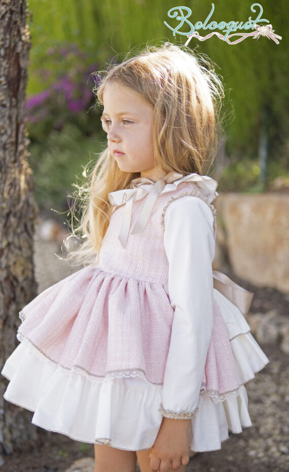 Vestido niña chanel rosa Belcoquet Nancy
