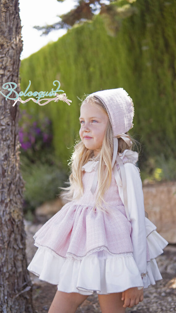 Vestido niña chanel rosa Belcoquet Nancy